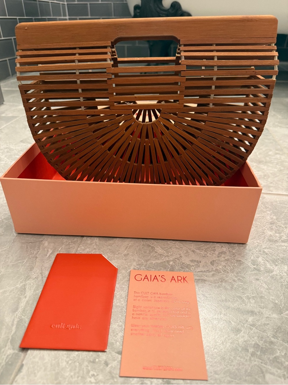“NEW” Cult Gaia Women's Gaia's Ark Small Top Handle Bag